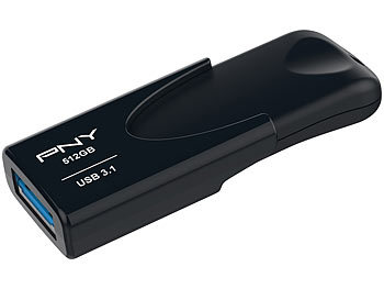USB Sticks 3.1: PNY Attaché 4 USB 3.1-Speicherstick 512 GB, schwarz