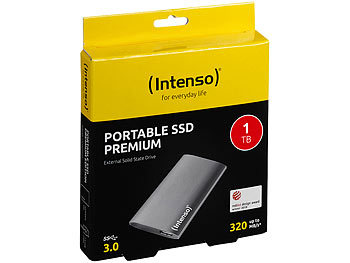 Intenso Externe SSD-Festplatte, 1 TB, 1,8", USB 3.2, Aluminium Premium Edition