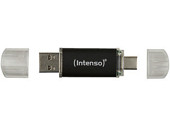 USB Speicherstick: Intenso USB-Stick Twist Line, 64 GB, mit USB 3.2 Typ A & USB Typ C