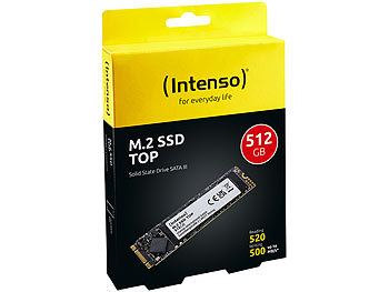 Intenso Top M.2-SSD-Festplatte (2280) mit 512 GB, SATA III, bis 520 MB/s