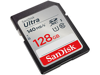 SanDisk Ultra SDXC-Karte (SDSDUNB-128G-GN6IN), 128 GB, 140 MB/s, Class 10 / U1