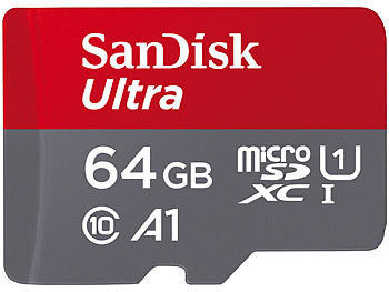 SanDisk Ultra microSDXC (SDSQUAB-064G-GN6MA), 64 GB, 140 MB/s, U1 / A1