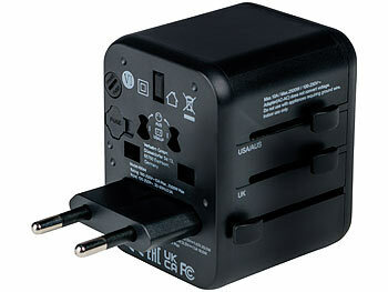 Reiseadapter: Verbatim Universal-Reise-Stromadapter, 100 - 250 V, mit USB-C PD 20 W, USB-A QC