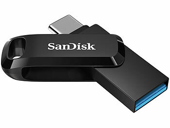 USB-Stick Typ C: SanDisk Ultra Dual Drive GO USB-Stick mit USB-C und USB-A, 512 GB, schwarz