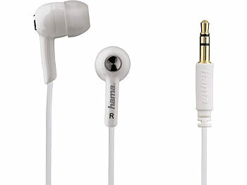 Hama Kopfhörer In-Ear-Stereo-Kopfhörer, Silikon-Ohrpolster, Kabel: (Kopfhörer InEar) Stecker vergoldeter 3x