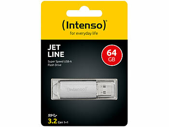 Intenso USB-3.2-Speicherstick Jet Line, 64 GB, bis 70 MB/s, Aluminium