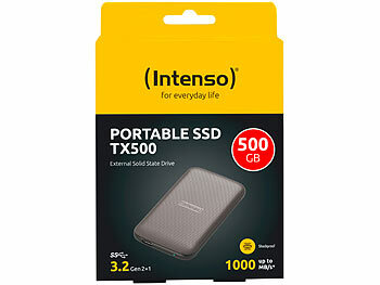 Intenso Externe SSD TX500, 500 GB, bis 1.000 MB/s, USB 3.2 Gen 2x1, braun