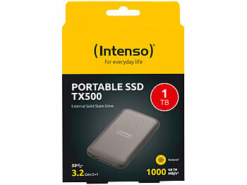 Intenso Externe SSD TX500, 1 TB, bis 1.000 MB/s, USB 3.2 Gen 2x1, braun