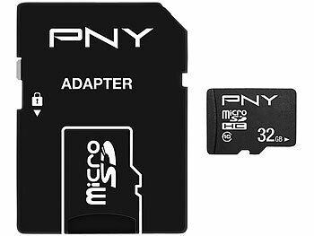 PNY Performance Plus microSD, mit 32 GB und SD-Adapter, Class 10