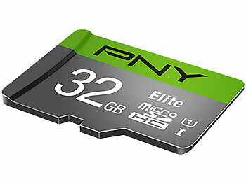 PNY Elite microSD, mit 32 GB und SD-Adapter, lesen bis zu 100 MB/s