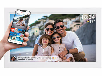 Beleuchtete Bilderrahmen: Denver Frameo PFF-1503, 15,6''/39,62 cm, FHD, WLAN, Touchscreen, weiß