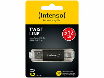 Intenso USB Stick Twist Line, 512 GB, mit USB 3.2 Typ A & Typ C