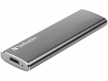 Externe Festplatte: Verbatim Externe SSD Vx500, 1TB, USB 3.1 Gen 2, bis 500 MB/s, USB Typ A & C