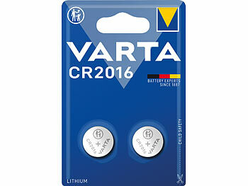 Knopfzellen ml-2016: Varta 2er-Pack Electronics Lithium-Knopfzellen CR2016, 3 V, Retail Blister