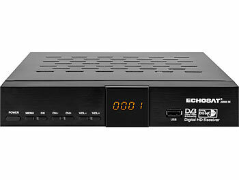 Satelliten-Receiver: Echosat HD-SAT-Receiver 20900M, free-to-Air-TV-Empfang