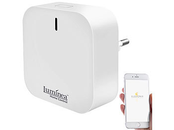 Luminea Home Control Schalt-Aufsatz für Kippschalter & Taster, Bluetooth mit WLAN Gateway
