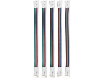 LED Streifen USB: Luminea Home Control 5er-Set Verbinder für WLAN-LED-Streifen WCL-30