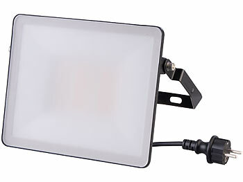 Luminea Home Control 4er-Set WLAN-Fluter, RGB-CCT-LEDs, App, 3.750 lm, 50 W, IP65