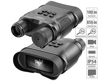 Fernglas Nachtsichtgerät: Zavarius Nachtsichtgerät binokular mit Full-HD-Video und bis 850 m Sichtweite