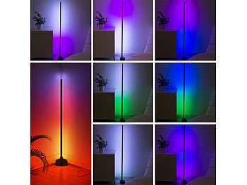 WHATOOK RGB Eck-Stehlampe 2er-Pack Smart LED-Stehlampe mit Fernbedienung und App-Steuerung Atmosphäre mit Farbwechsel Musikdekoration 16 Millionen dimmbare Lichter für Schlafzimmer/Büro/Wohnzimmer 