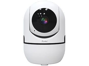 7links WLAN-Full HD-IP-Überwachungskamera, Objekt-Tracking, Sirene, App, 360°