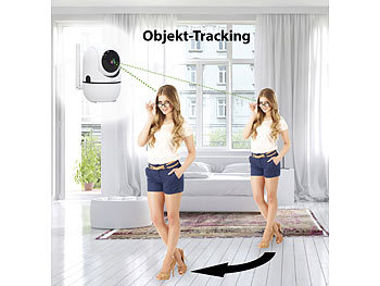 7links WLAN-Full HD-IP-Überwachungskamera, Objekt-Tracking, Sirene, App, 360°