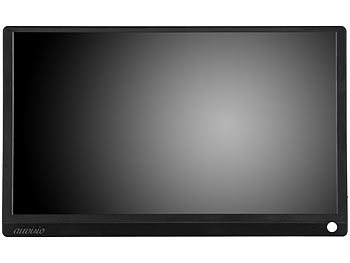 auvisio Ultradünner Full-HD-IPS-Monitor, 39,6 cm (15,6"), USB-C, Mini-HDMI