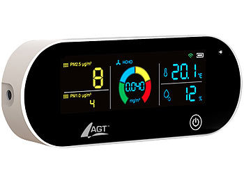 Feinstaubmeßgerät  LCD Feinstaubmessung  Detector Kombigerät Temperaturkontrolle
