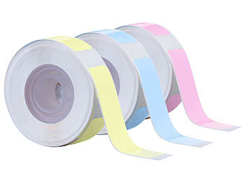 Labeldrucker: Callstel 3er-Set selbstklebende Etiketten-Rollen, 12x40 mm, 480 Etiketten, bunt