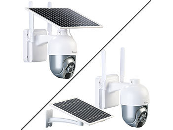7links LTE-Pan-Tilt-Überwachungskamera, Full HD, Akku, Solarpanel, App, IP65