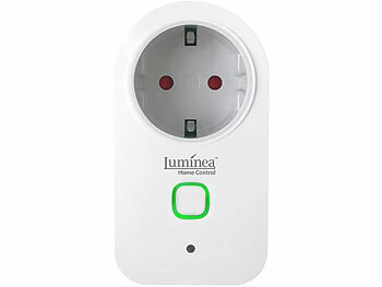 Luminea Home Control Smarte WLAN-Dimmer-Steckdose mit Phasenabschnittsdimmer bis 200 W, App