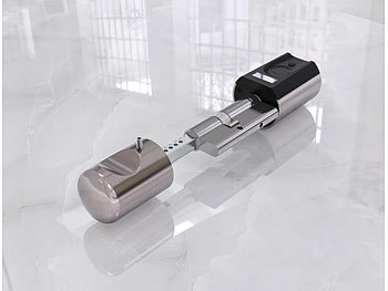 VisorTech Elektronischer Tür-Schließzylinder, Fingerabdruck, Transponder, IP44