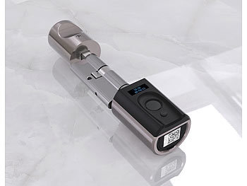 VisorTech Elektronischer Tür-Schließzylinder, Fingerabdruck, Transponder, IP44