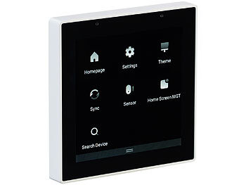 Luminea Home Control Einbau-Smarthome-Zentrale, 4"/10,2cm Touchscreen, WLAN, ZigBee-Gateway