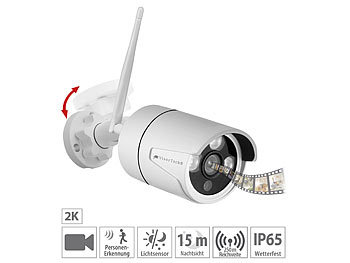Netzwerkvideorecorder: VisorTech 2K-Funk-Kamera für Rekorder DSC-500.nvr, Nachtsicht, Personenerkennung