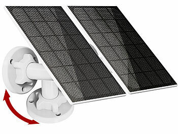revolt 2er-Set Solarpanels für Akku-IP-Kameras mit USB-C, 3 W, 5 V, IP65