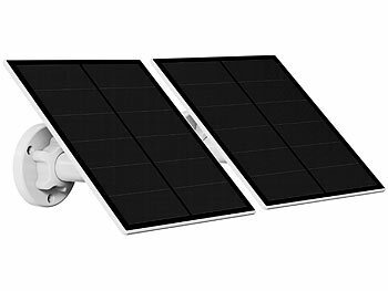 revolt 2er-Set Solarpanels für Akku-IP-Kameras mit USB-C, 5 W, 5 V, IP65