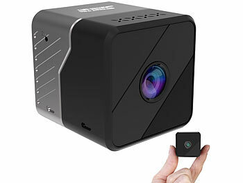Somikon Mobile Mini-Full-HD-Überwachungskamera, PIR-Sensor, Versandrückläufer