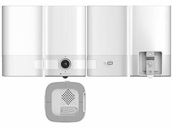 Akku-IP-Überwachungskamera mit LED-Licht, Sirene, WLAN und App
