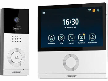 Somikon Full-HD-Video-Türsprechanlage mit Touchscreen, App, Versandrückläufer