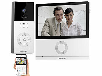 Somikon Full-HD-Video-Türsprechanlage mit Touchscreen, App, Versandrückläufer