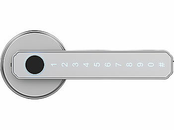 VisorTech 5er-Set Sicherheits-Türbeschlag mit Fingerabdruck-Scanner,WLAN-Gateway