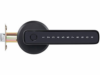VisorTech 3er-Set Sicherheits-Türbeschläge + WLAN-Gateway,Fingerabdruck,PIN, App