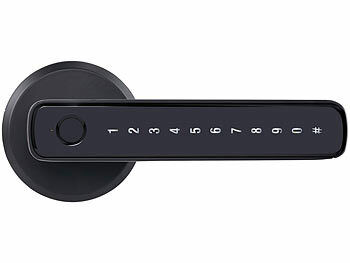 VisorTech 3er-Set Sicherheits-Türbeschläge + WLAN-Gateway,Fingerabdruck,PIN, App