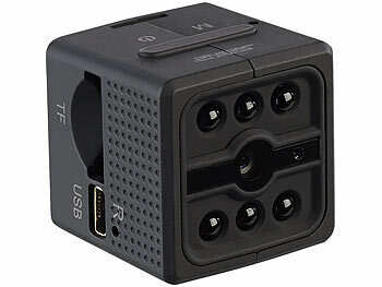 Somikon Ultrakompakte Akku-Videokamera, Full-HD-Aufnahme, Bewegungs-Erkennung