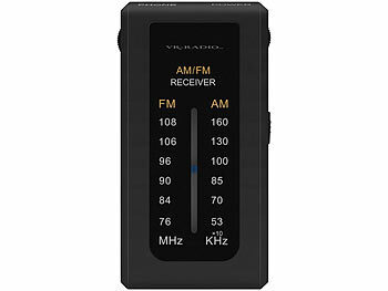 VR-Radio FM Radio: Mobiles Mini-FM/AM-Transistorradio mit Ohrhörern,  extralange Laufzeit (Taschen-Radio)
