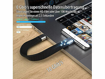 Callstel Kurzes, ultraflexibles Lade-/Datenkabel USB-C auf -C, 100 W PD, 13 cm