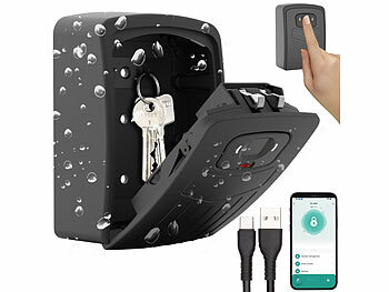 Xcase 4er +GW Smarter Schlüssel-Safe mit Fingerabdruck-Erkennung, App