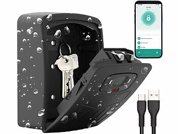 Xcase Smarter Schlüssel-Safe mit Fingerabdruck-Erkennung, bis 10 Nutzer, App