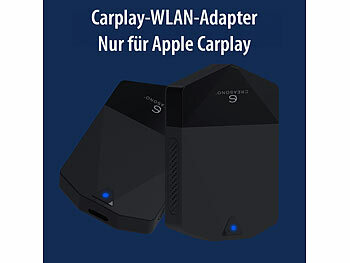 Creasono 2er-Set WLAN-Adapter für Apple CarPlay-Geräte mit USB, Plug and Play